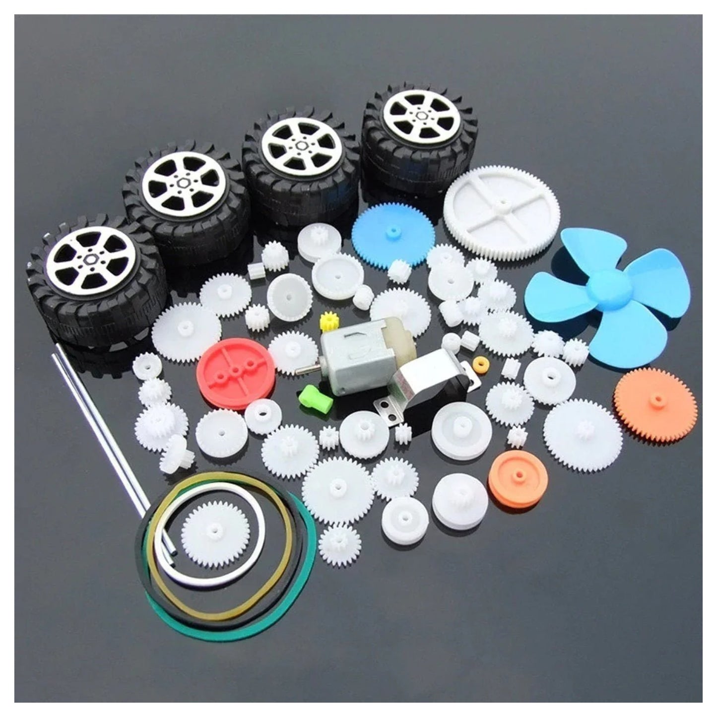 Plastic Gear Set Car Kits Motor 4 Wheels Gearbox Reduction Model Drive Kit Car Parts Motor - - Asia Sell