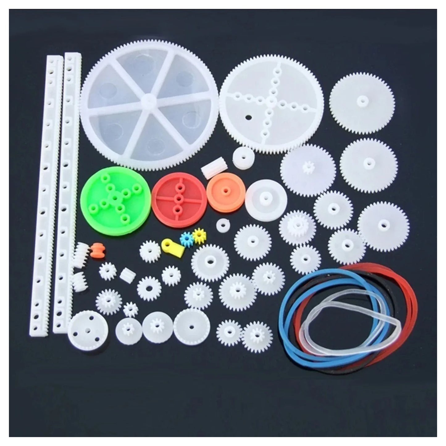 Plastic Gear Set Single Double Layer Crown Main Shaft Worm Pulley Belt Rack Motor - - Asia Sell
