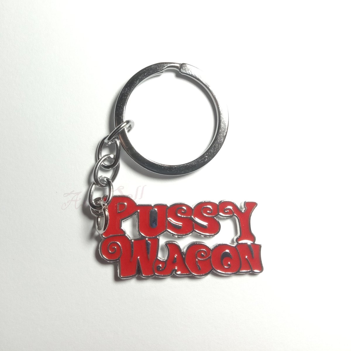 PUSSY WAGON Keyring Letter Pendants Accessories Red Colour Alloy Pendant Tag Charm - - Asia Sell
