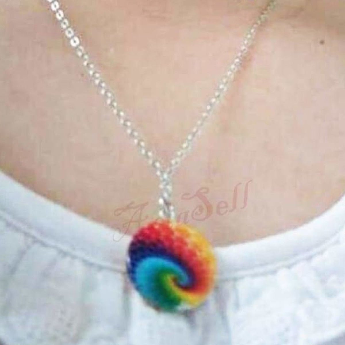 Rainbow Bohemia Pendant Necklace Fashion Jewelry Bohemian Beach Female - Gold - Asia Sell