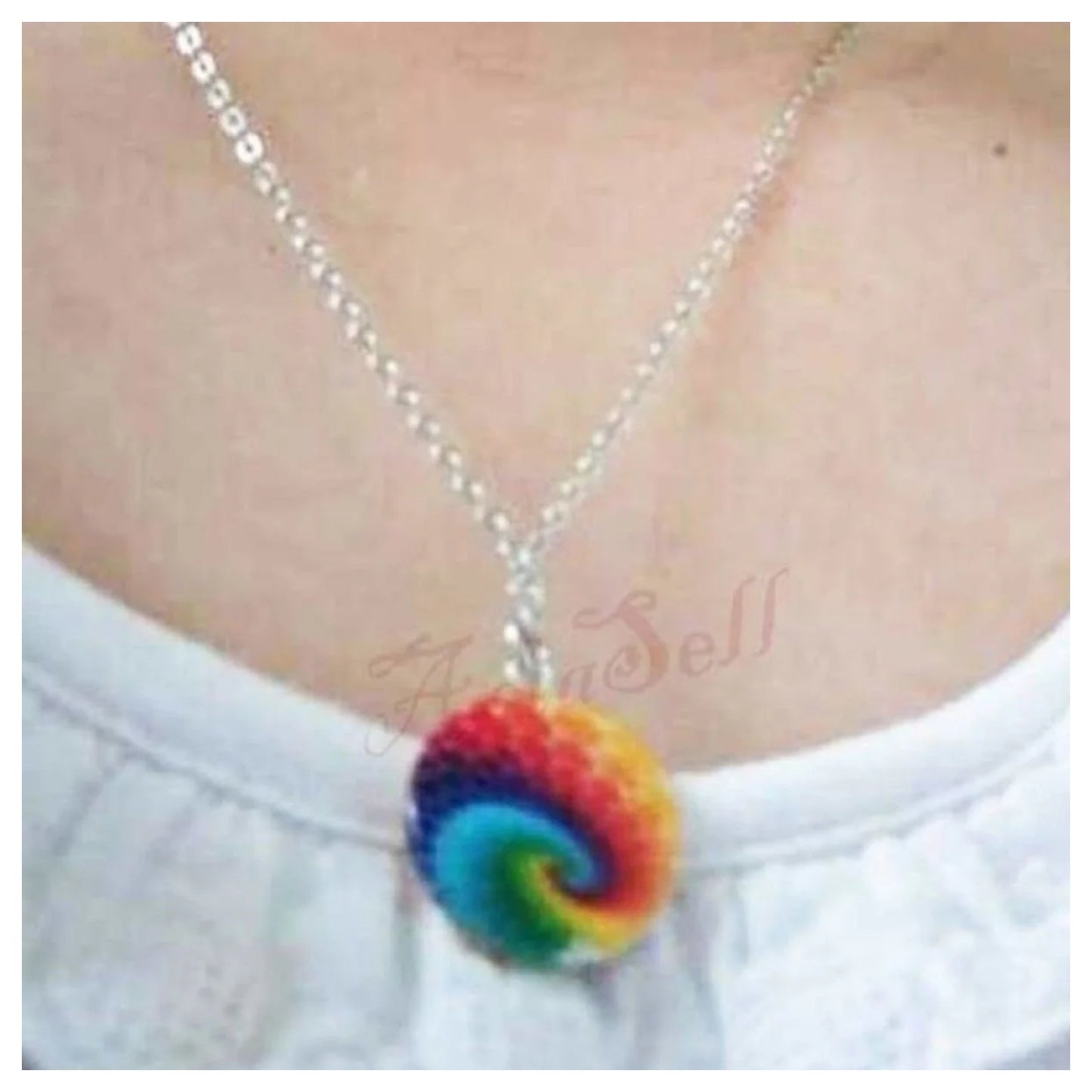 Rainbow Bohemia Pendant Necklace Fashion Jewelry Bohemian Beach Female - Gold - Asia Sell