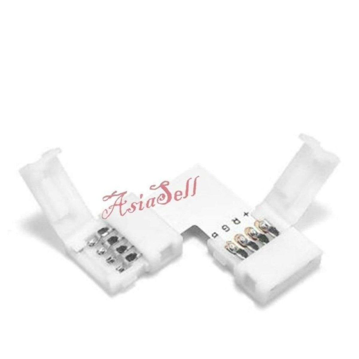 RGB LED Strip Connector 4 Pin L Shaped 10mm - - Asia Sell