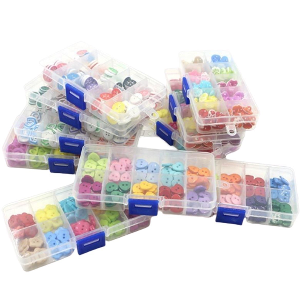 Set 2 Clothing Buttons 11mm Mixed Childrens Clothing Dress Plastic Resin Multicolour Baby Button - - Asia Sell