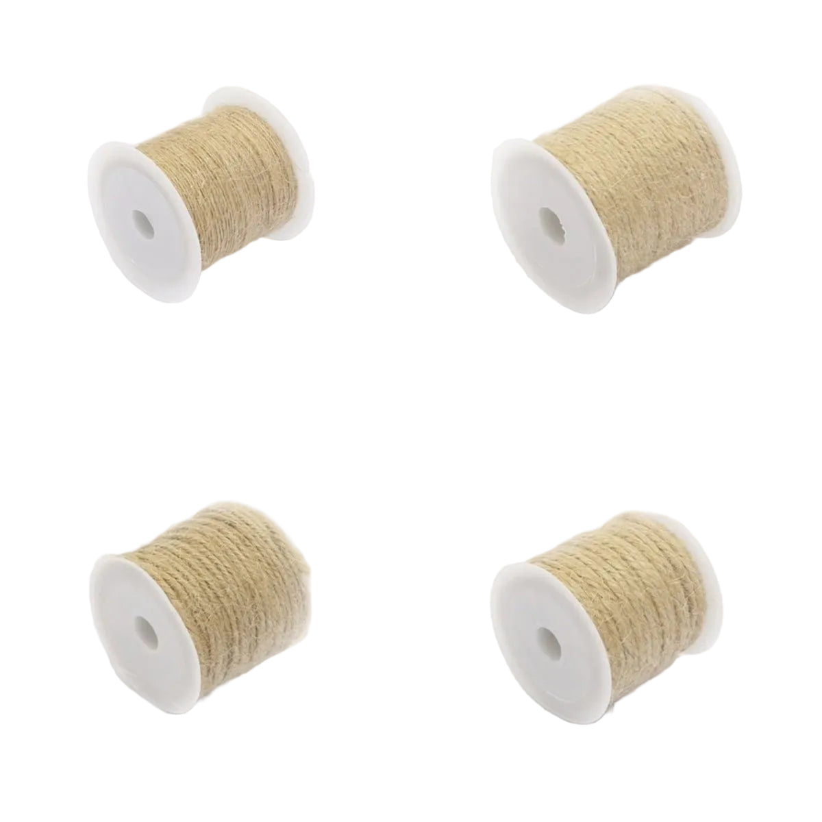 Set of 4 Rolls 5-15m Natural Jute Twine Burlap String Rope Thread Party Wedding Gift Wrapping - - Asia Sell