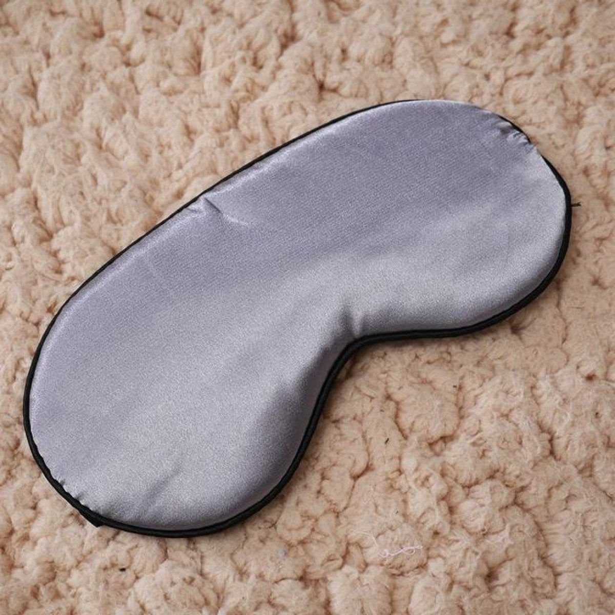 Silk Sleep Rest Eye Mask Padded Shade Cover Travel Relax Aid - Grey - Asia Sell