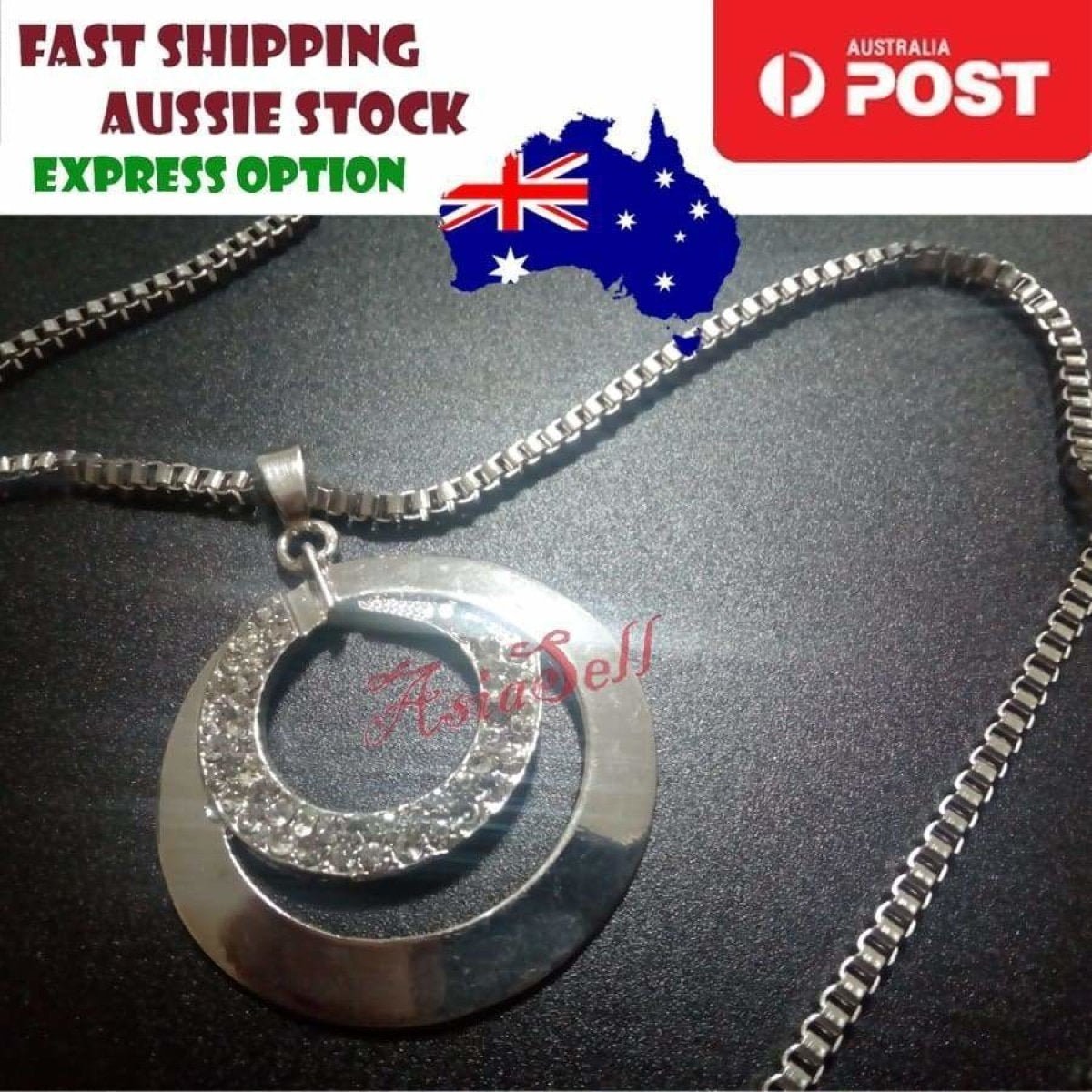 Silver Colour Band Necklace Glass Crystal Costume Jewelry Crystals Jewellery - - Asia Sell