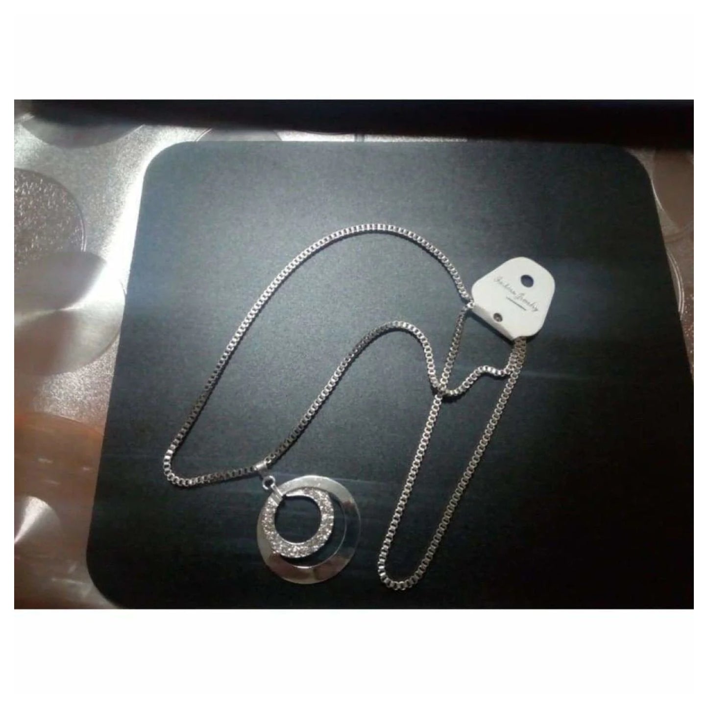 Silver Colour Band Necklace Glass Crystal Costume Jewelry Crystals Jewellery - - Asia Sell