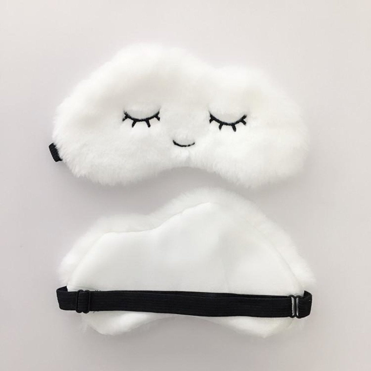 Soft Eye Mask Soft Plush Cartoon Cloud Eyelashes Sleeping Mask Eye Shade - Blue - Asia Sell
