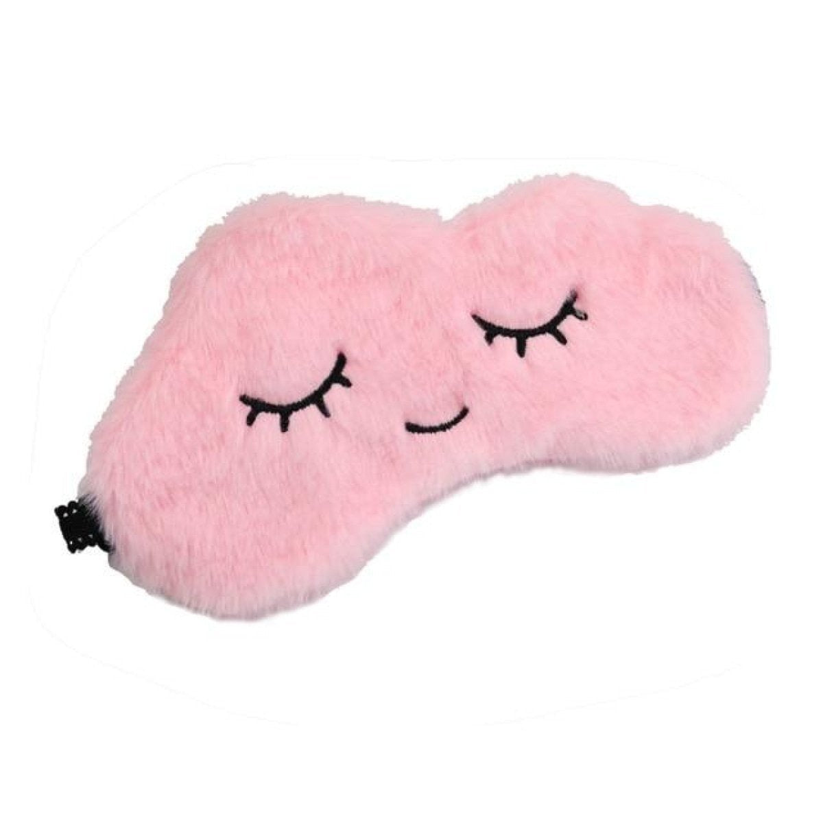 Soft Eye Mask Soft Plush Cartoon Cloud Eyelashes Sleeping Mask Eye Shade - Pink - Asia Sell