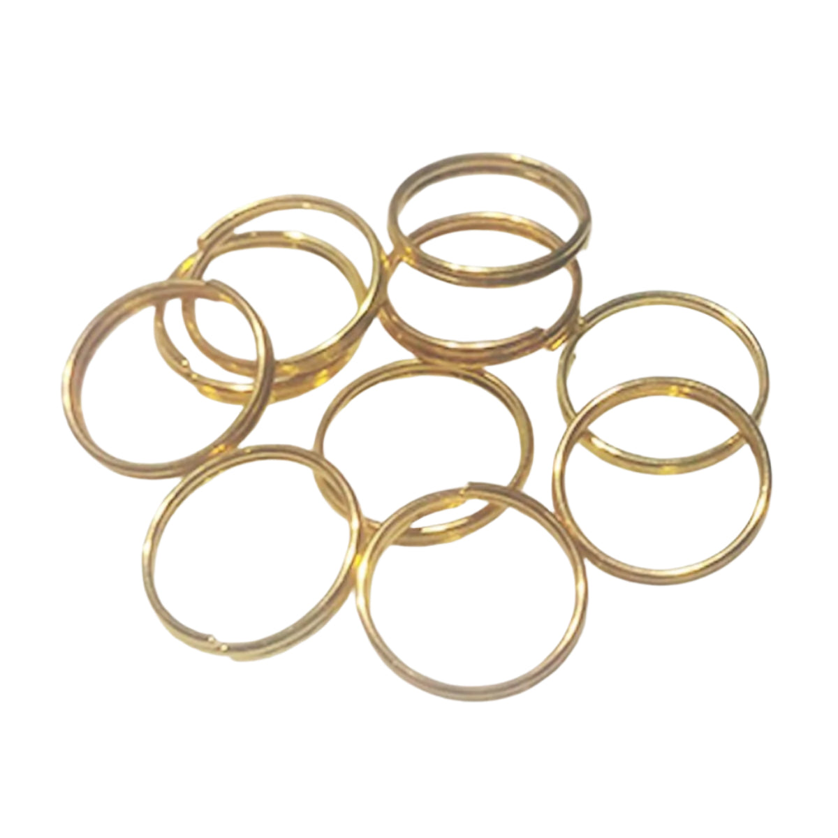 Split Key Rings Jump Rings 4mm 5mm 6mm 8mm 10mm 12mm Bronze Copper Silver Gold KC Gold Keyrings Small - 10mm Gold - Asia Sell