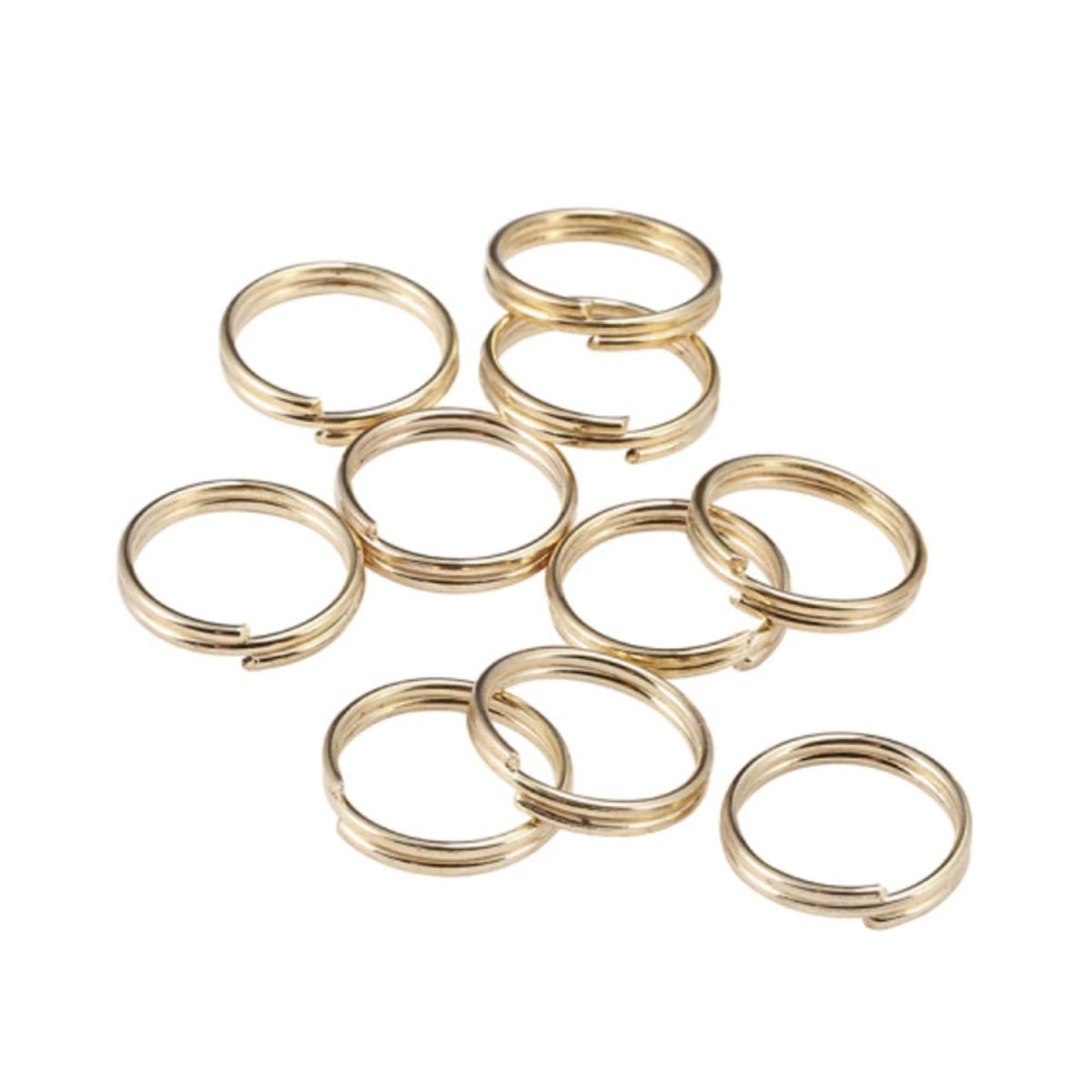 Split Key Rings Jump Rings 4mm 5mm 6mm 8mm 10mm 12mm Bronze Copper Silver Gold KC Gold Keyrings Small - 6mm Gold - Asia Sell