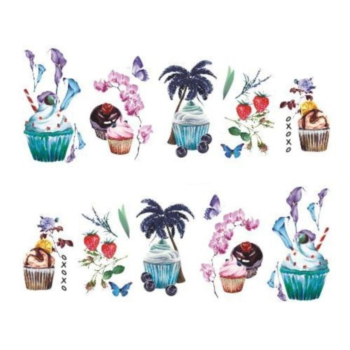 Strawberry Summer Cake & Fruit Stickers For Nails Nail Art Manicure - STZ-476 - Asia Sell