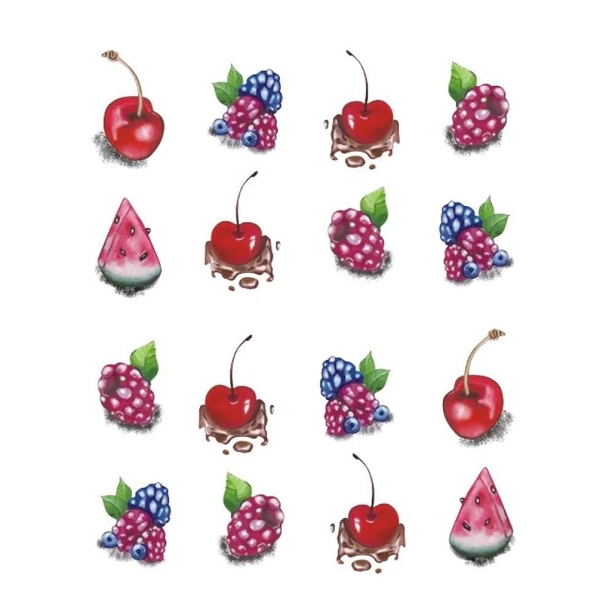Strawberry Summer Cake & Fruit Stickers For Nails Nail Art Manicure - STZ-491 - Asia Sell