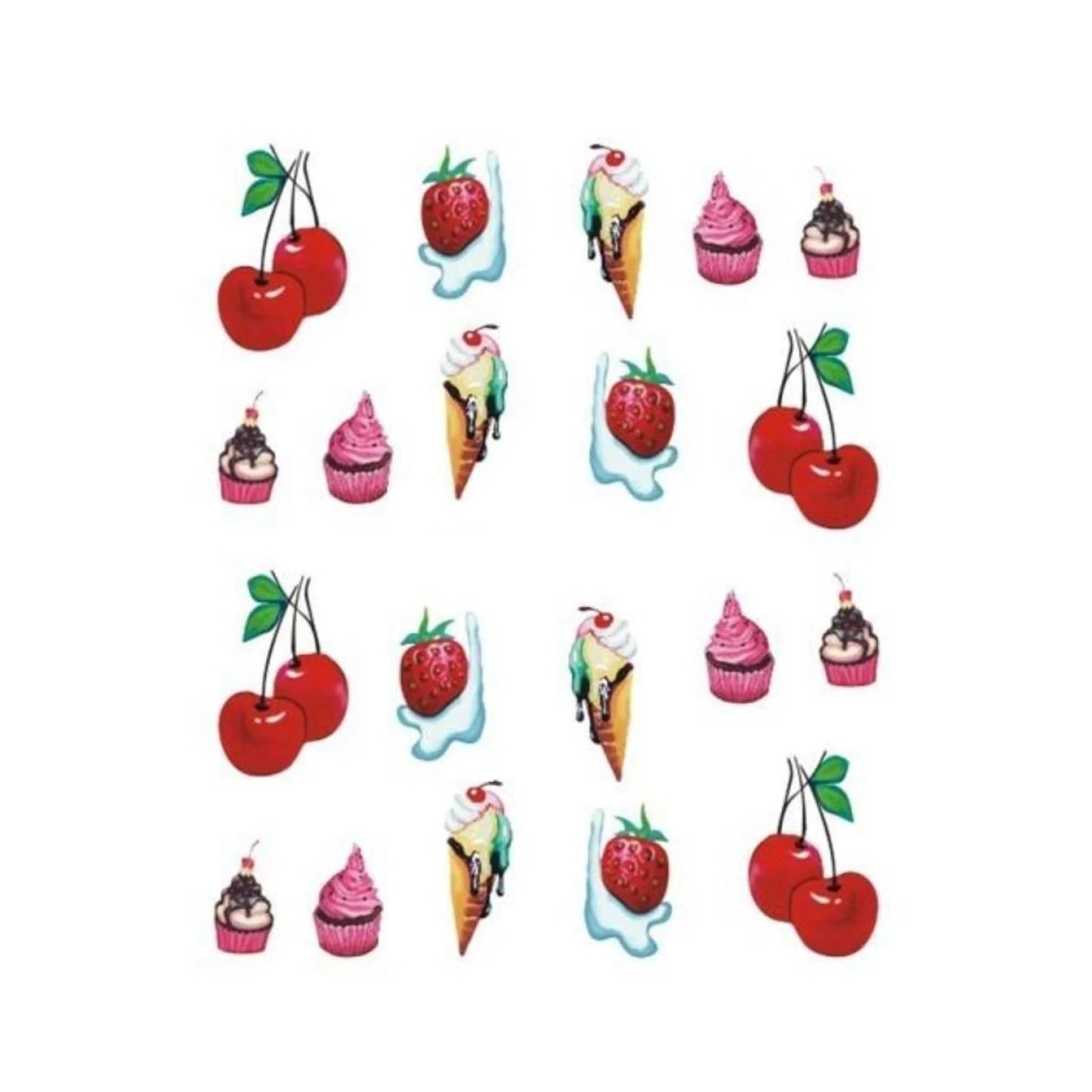 Strawberry Summer Cake & Fruit Stickers For Nails Nail Manicure Art - STZ-496 - - Asia Sell