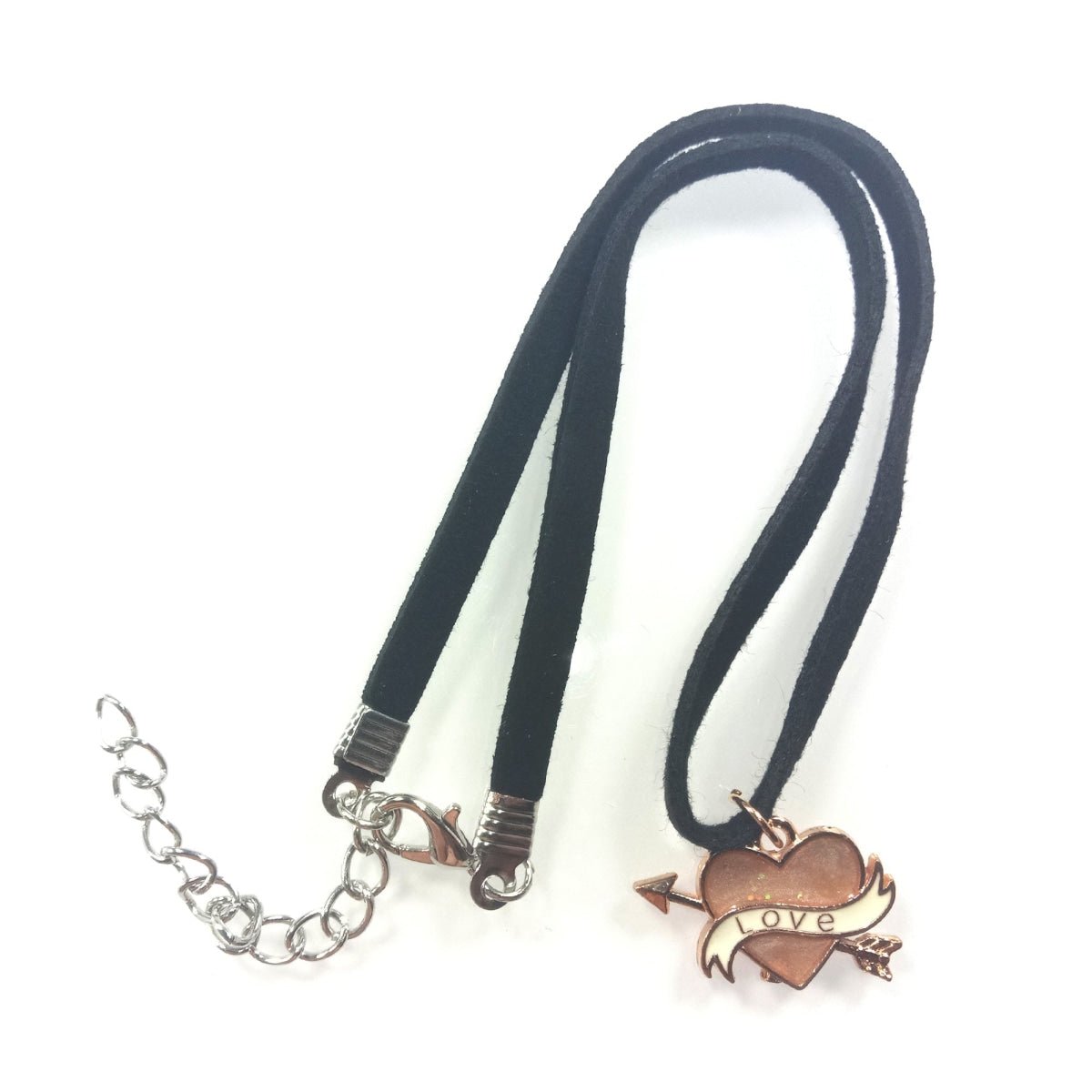 Velvet Neck Choker Necklace Black Love Heart Star Vintage Bohemian Charm 2 - 24mm Love Heart Pink - Asia Sell
