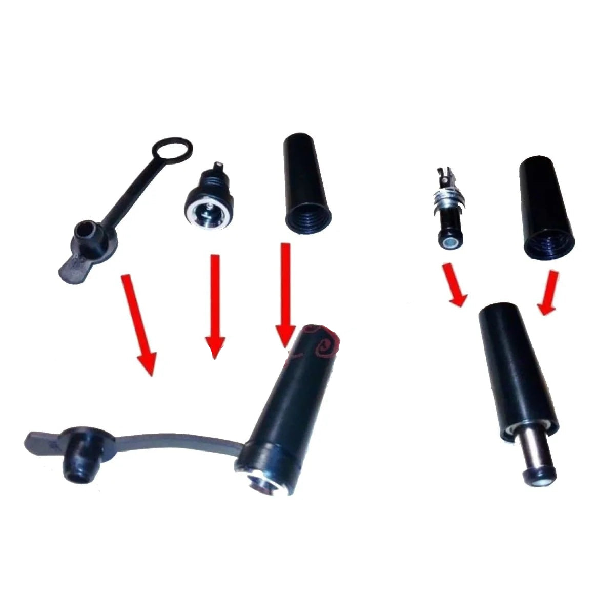 Waterproof DC Connector 5.5x2.1mm Plug Jack DC-022A DC022A Socket Male Female - 5x Male only - Asia Sell