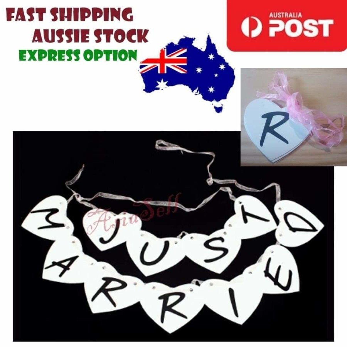 Wedding Decoration 2m JUST MARRIED Wedding Card Banner Party Bridal Shower Table - - Asia Sell