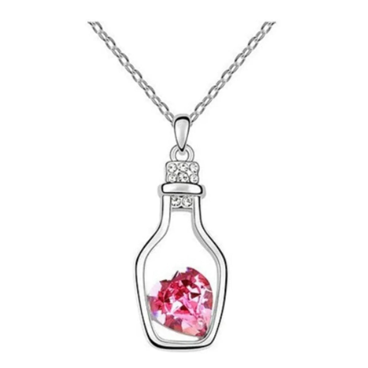 Wishing Bottle Necklace Chokers Necklace Trends Vintage Pink Women's Jewelry - - Asia Sell