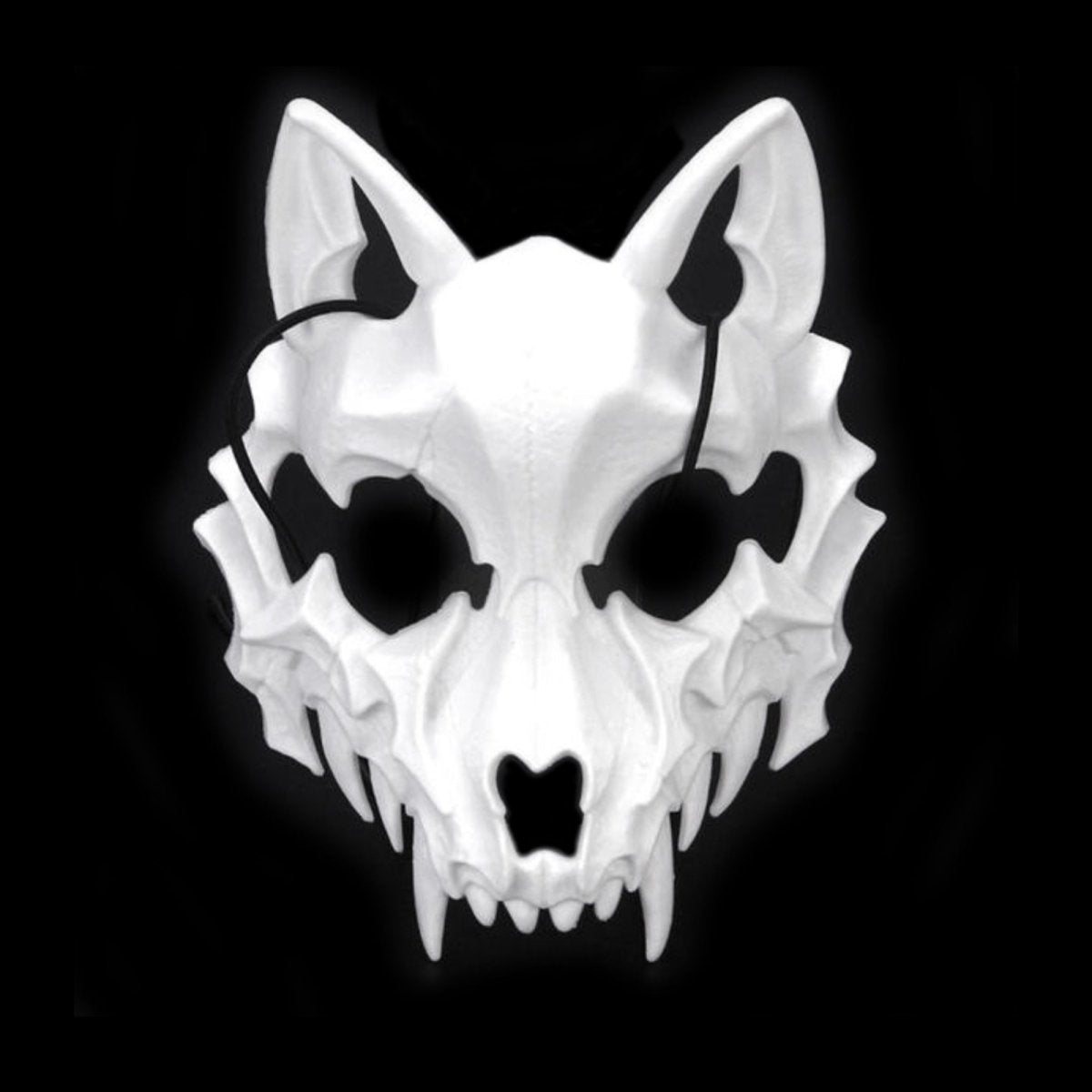 Wolf Demon Alien Halloween Party Face Mask Horror Scary Children's Mask Props Animal Costume - White Wolf - Asia Sell