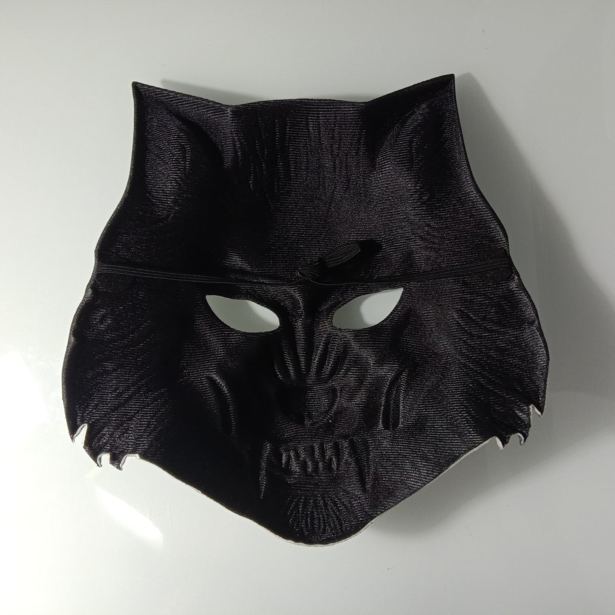 Wolf Mask Plastic with Strap with Fabric Cover Bright Contrast Party Mask - - Asia Sell