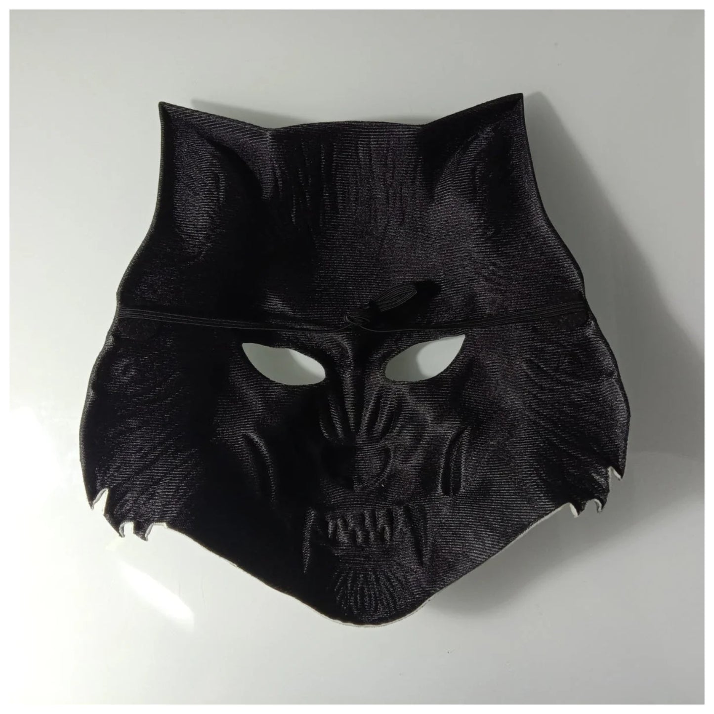 Wolf Mask Plastic with Strap with Fabric Cover Bright Contrast Party Mask - - Asia Sell