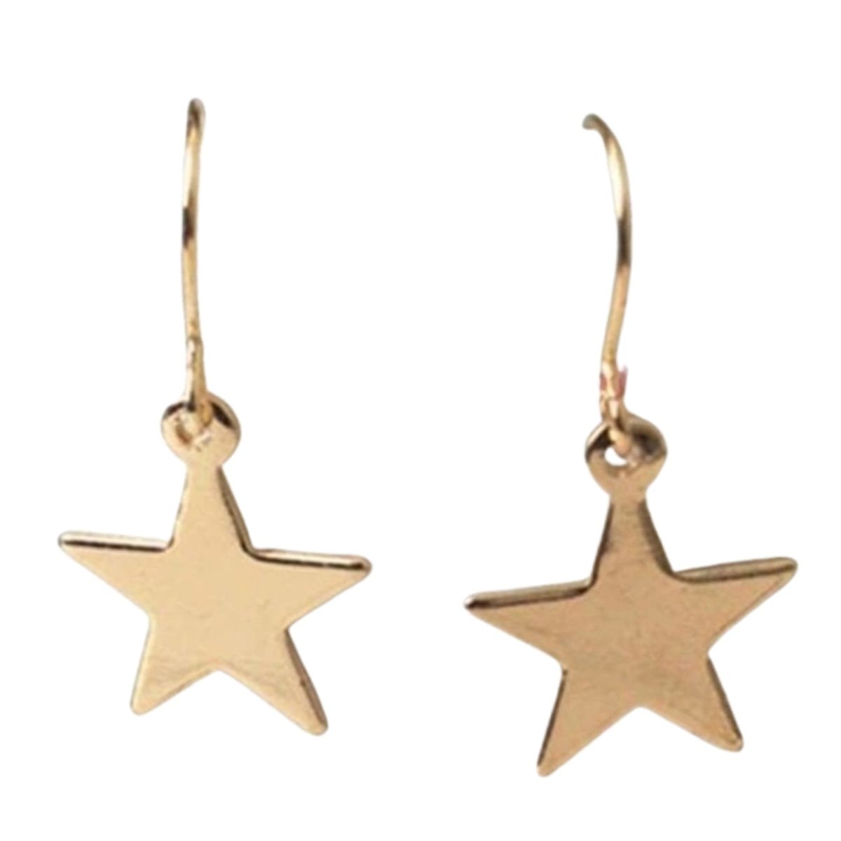 Womens Dangle Earrings Gold Silver Colour Star Peace Heart Feather Girls Bohemian Drop - Small Star - Gold - Asia Sell