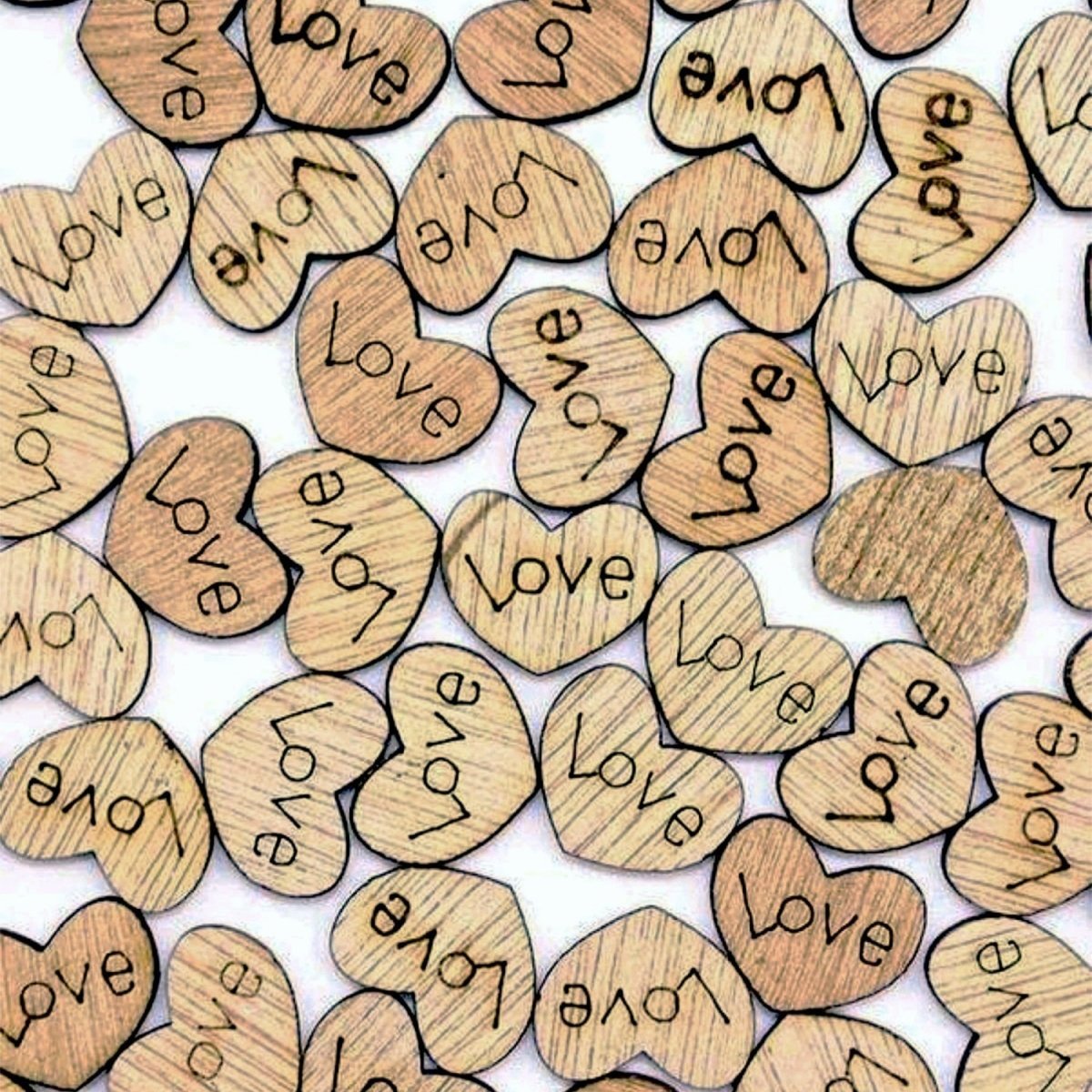 Wooden Love Hearts Confetti Table Decoration Wood Table Scatter Wedding - - Asia Sell