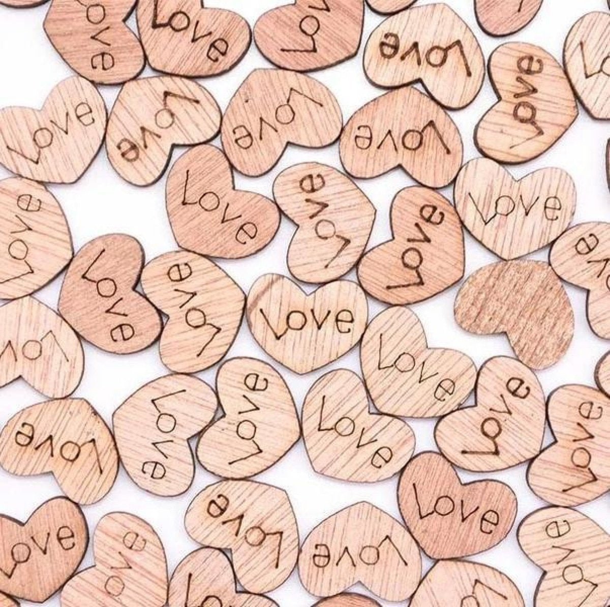 Wooden Love Hearts Confetti Table Decoration Wood Table Scatter Wedding - - Asia Sell