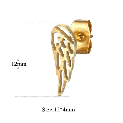1 Pair 316L Gold Silver Colour Stainless Steel SS Night Owl Humming Bird Swallow Stud Earring Jewellery Gift - Bird 2 - Silver - - Asia Sell