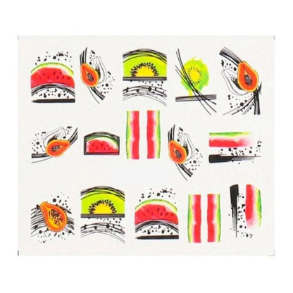 1 Sheet Nail Art Summer Slider Ice Cream Drink Fruit Sticker For Nail DIY Manicure - BN-1603 - Asia Sell