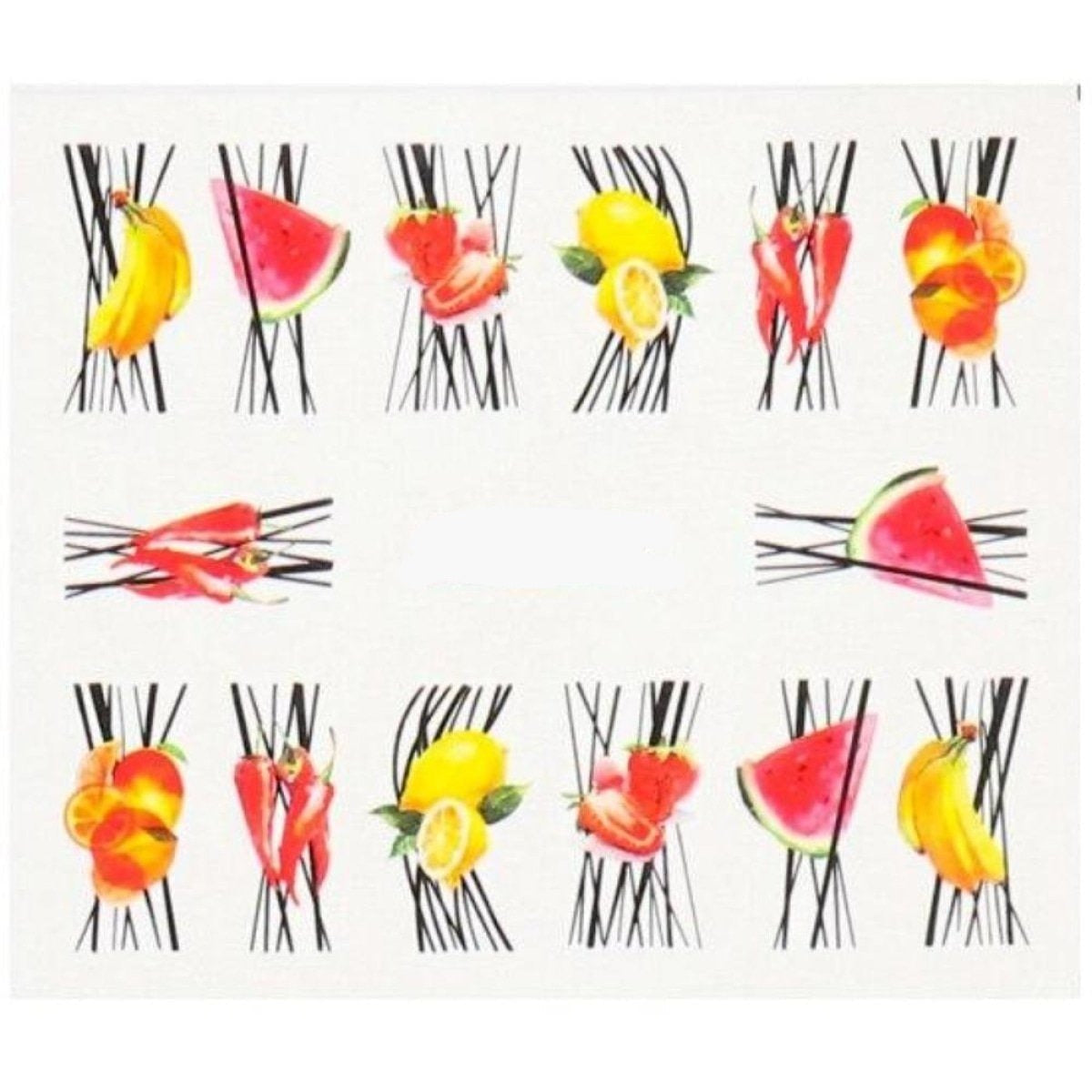 1 Sheet Nail Art Summer Slider Ice Cream Drink Fruit Sticker For Nail DIY Manicure - BN-1604 - Asia Sell