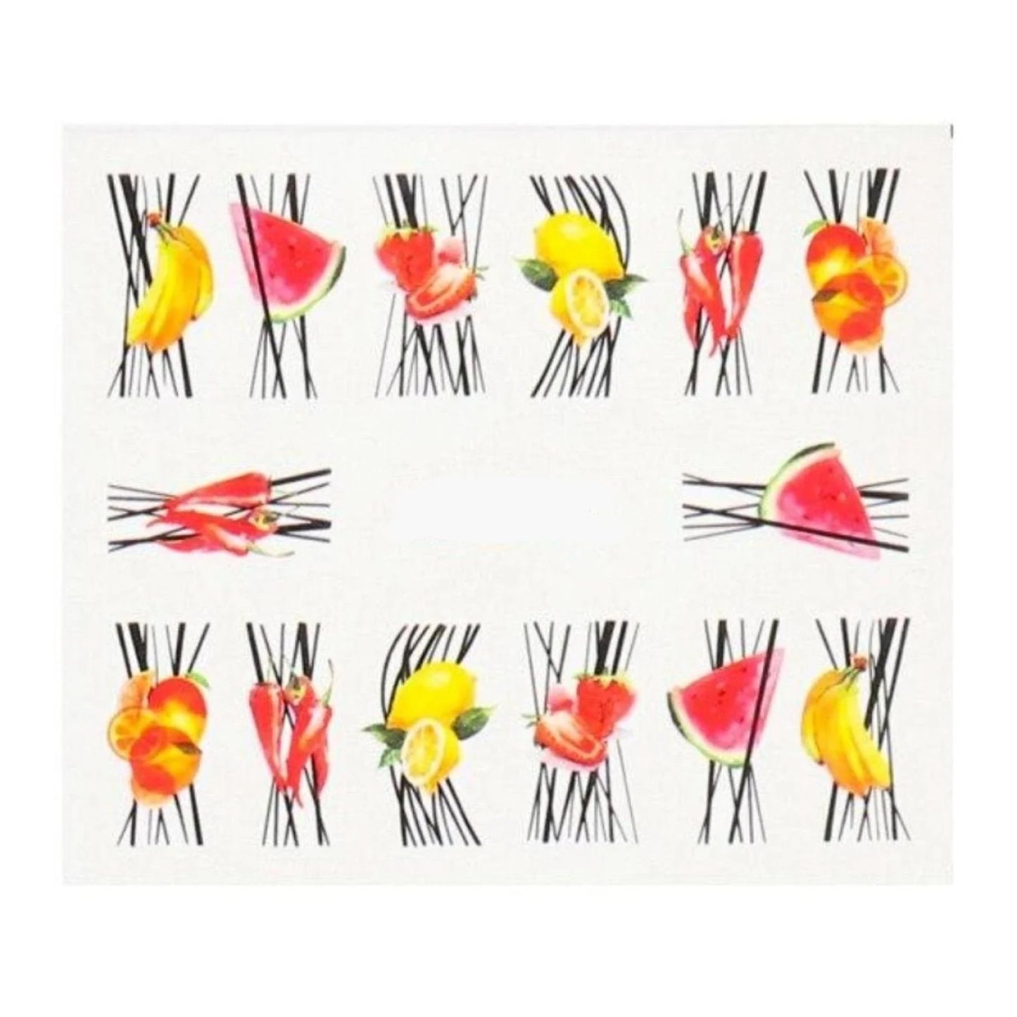 1 Sheet Nail Art Summer Slider Ice Cream Drink Fruit Sticker For Nail DIY Manicure - BN-1604 - Asia Sell