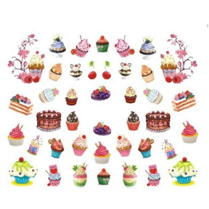 1 Sheet Nail Art Summer Slider Ice Cream Drink Fruit Sticker For Nail DIY Manicure - STZ477 - Asia Sell