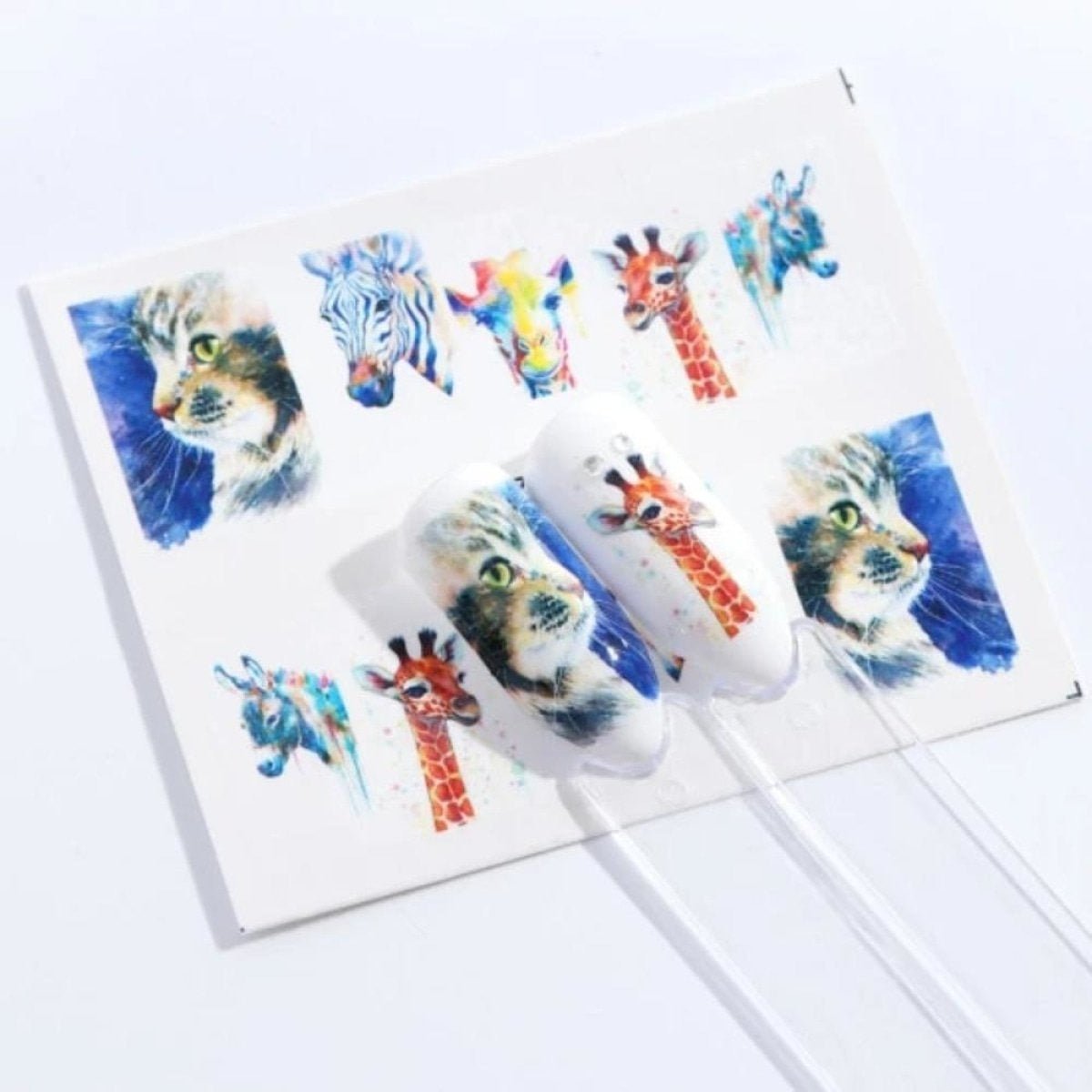 1 Sheet Nail Water Transfer Sticker Cartoon Flamingo Cute Animal Designs Nail Art Slider Manicure - STZ661 - - Asia Sell