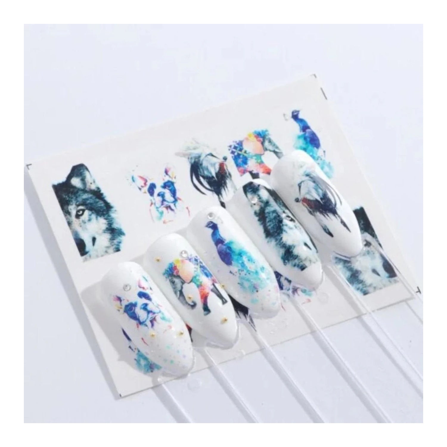 1 Sheet Nail Water Transfer Sticker Cartoon Flamingo Cute Animal Designs Nail Art Slider Manicure - STZ664 - Asia Sell