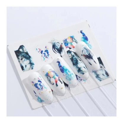1 Sheet Nail Water Transfer Sticker Cartoon Flamingo Cute Animal Designs Nail Art Slider Manicure - STZ664 - Asia Sell
