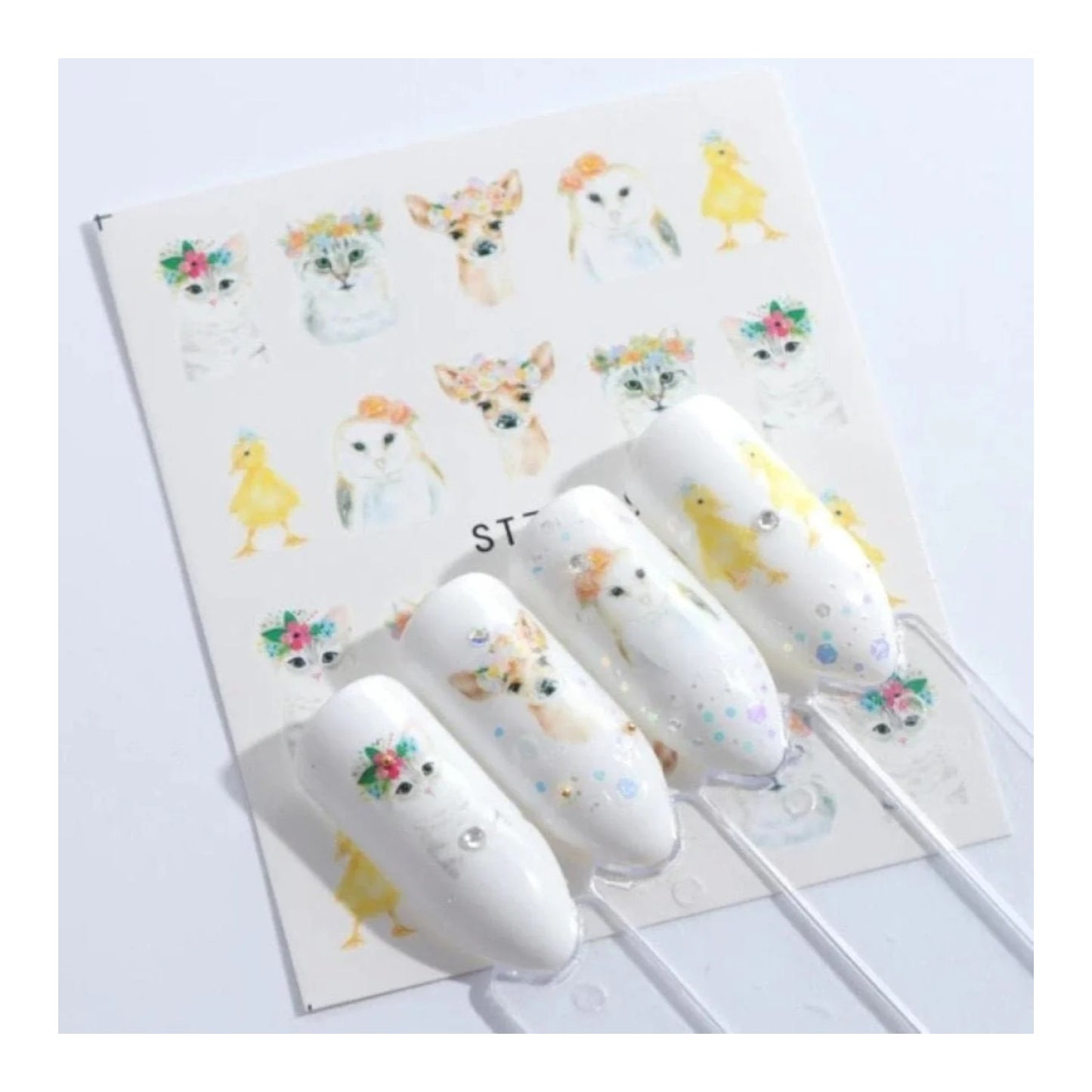 1 Sheet Nail Water Transfer Sticker Cartoon Flamingo Cute Animal Designs Nail Art Slider Manicure - STZ669 - Asia Sell