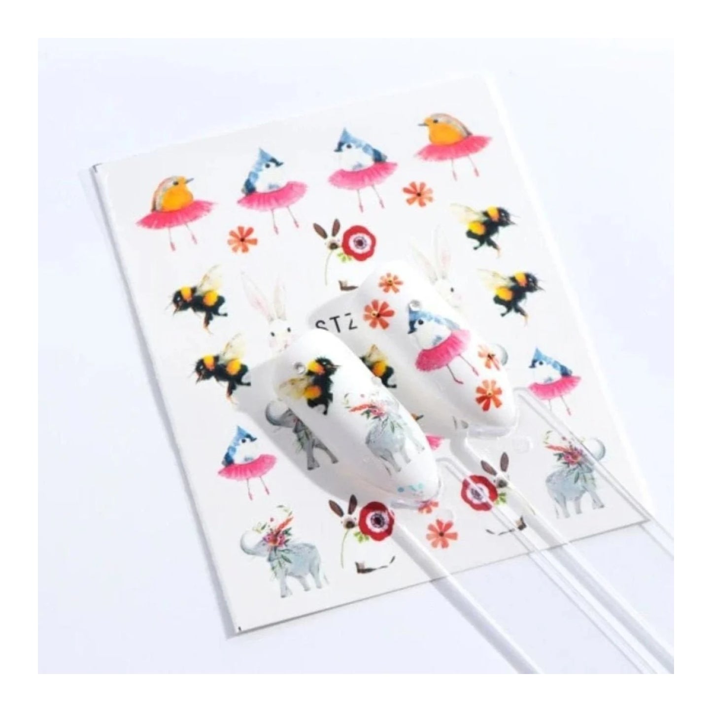 1 Sheet Nail Water Transfer Sticker Cartoon Flamingo Cute Animal Designs Nail Art Slider Manicure - STZ671 - Asia Sell