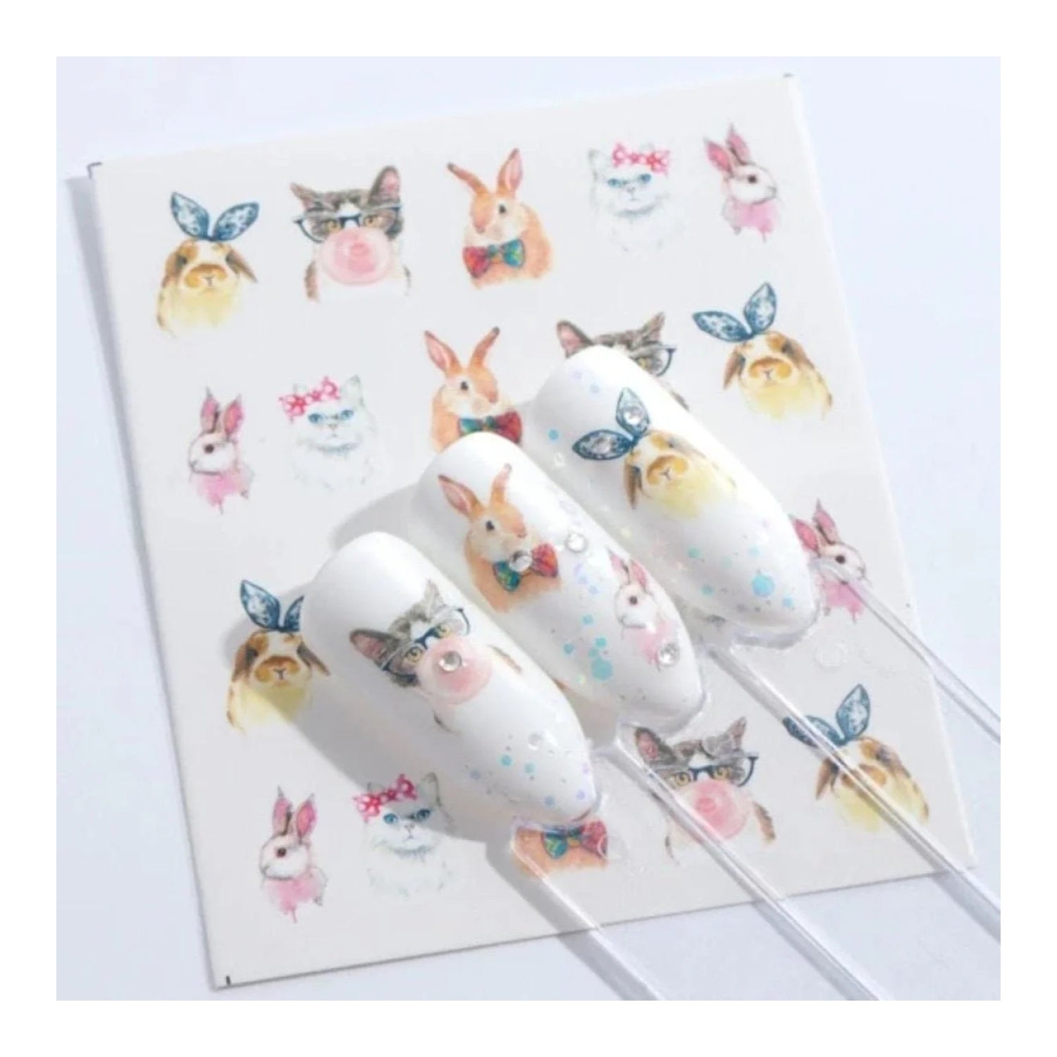 1 Sheet Nail Water Transfer Sticker Cartoon Flamingo Cute Animal Designs Nail Art Slider Manicure - STZ673 - Asia Sell