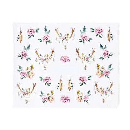 1 Sheet Nail Water Transfer Sticker Cartoon Flamingo Cute Animal Designs Nail Art Slider Manicure - STZ770 - Asia Sell