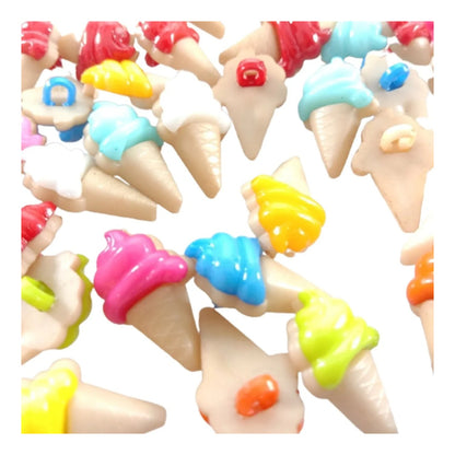 10-200pcs-Shank Loop Buttons Butterfly Cupcake Car Heart Paw Icecream Ladybug Apple Childrens Clothing Crafts - Ice-Cream - 10pcs - Asia Sell