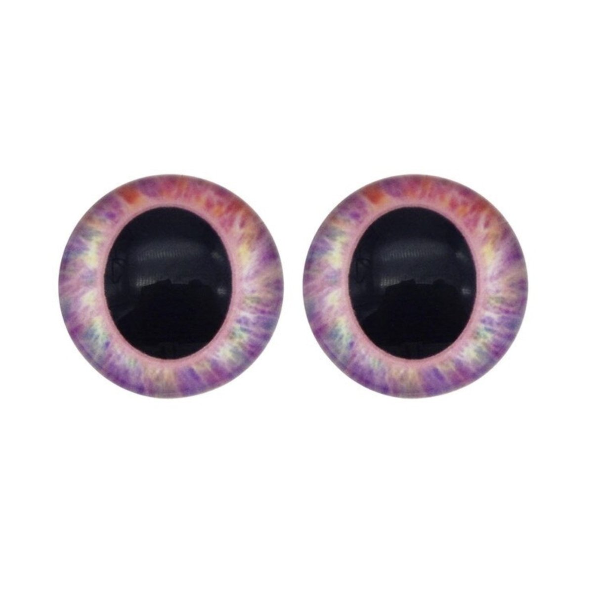 10-40pcs 20mm Doll Owl Animal Glass Eyes Large Pupils Glass Cabochon - 10 - Red Pink - Asia Sell
