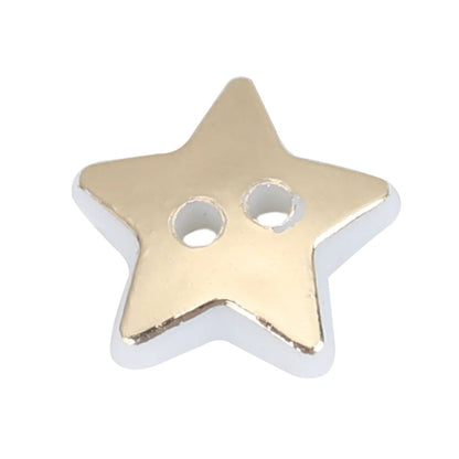 10-50pcs Plastic Green Silver Gold Red Star Shape Clothing Buttons Christmas Theme 13mm