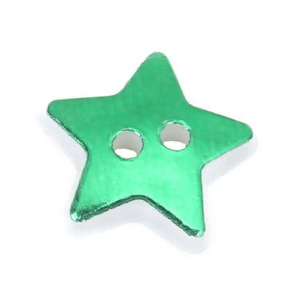 10-50pcs Plastic Green Silver Gold Red Star Shape Clothing Buttons Christmas Theme 13mm