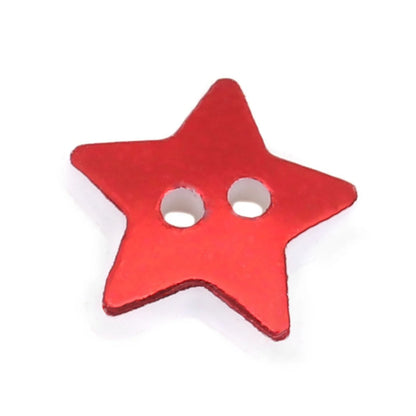 10-50pcs Plastic Green Silver Gold Red Star Shape Clothing Buttons Christmas Theme 13mm