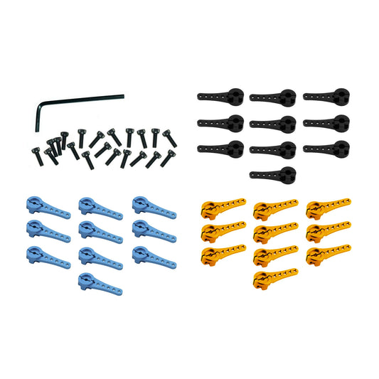 10 PIECES 25T Steering Servo Horn RC Blue Gold Black Arm Teeth 46mm Car - Main image - Asia Sell