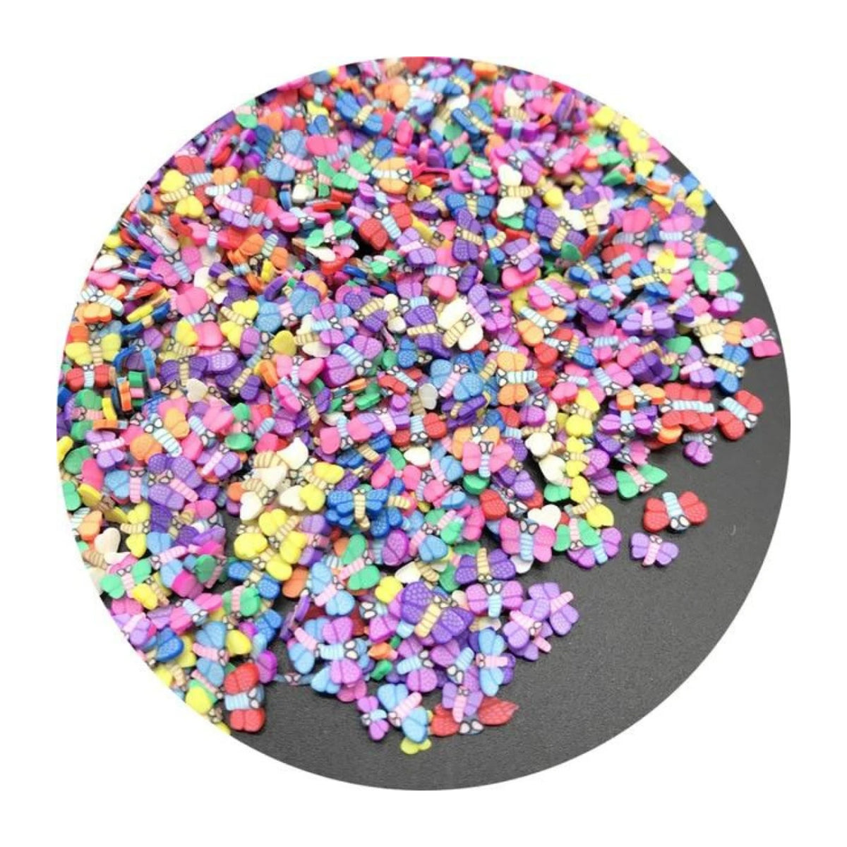 1000Pcs 3-6Mm Mixed Fruit Animal Clay Beads Decoration Crafts Scrapbook Nail Art 02 - Tube Cuts