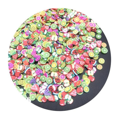 1000Pcs 3-6Mm Mixed Fruit Animal Clay Beads Decoration Crafts Scrapbook Nail Art - Tube Cuts
