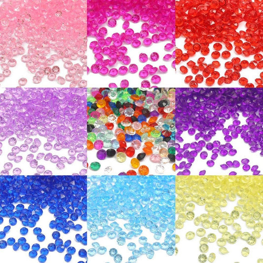 1000pcs 4.2mm Acrylic Diamond Crystal Bling Transparent For Wedding Party Decoration Table Scatter Bead - black - 4.2mm - Asia Sell