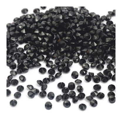 1000pcs 4.2mm Acrylic Diamond Crystal Bling Transparent For Wedding Party Decoration Table Scatter Bead - black - 4.2mm - Asia Sell
